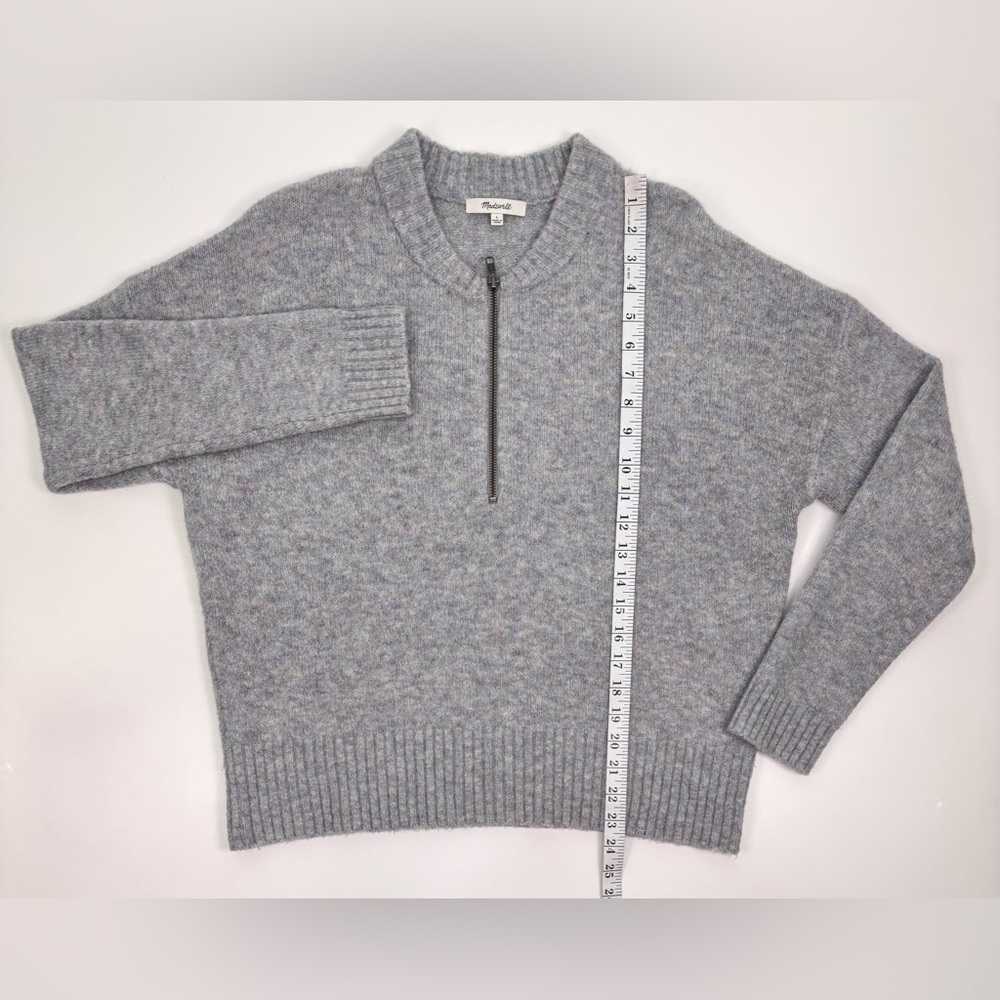 Madewell Light Gray Crew Neck Sweater Size Large - Picture 7 of 9